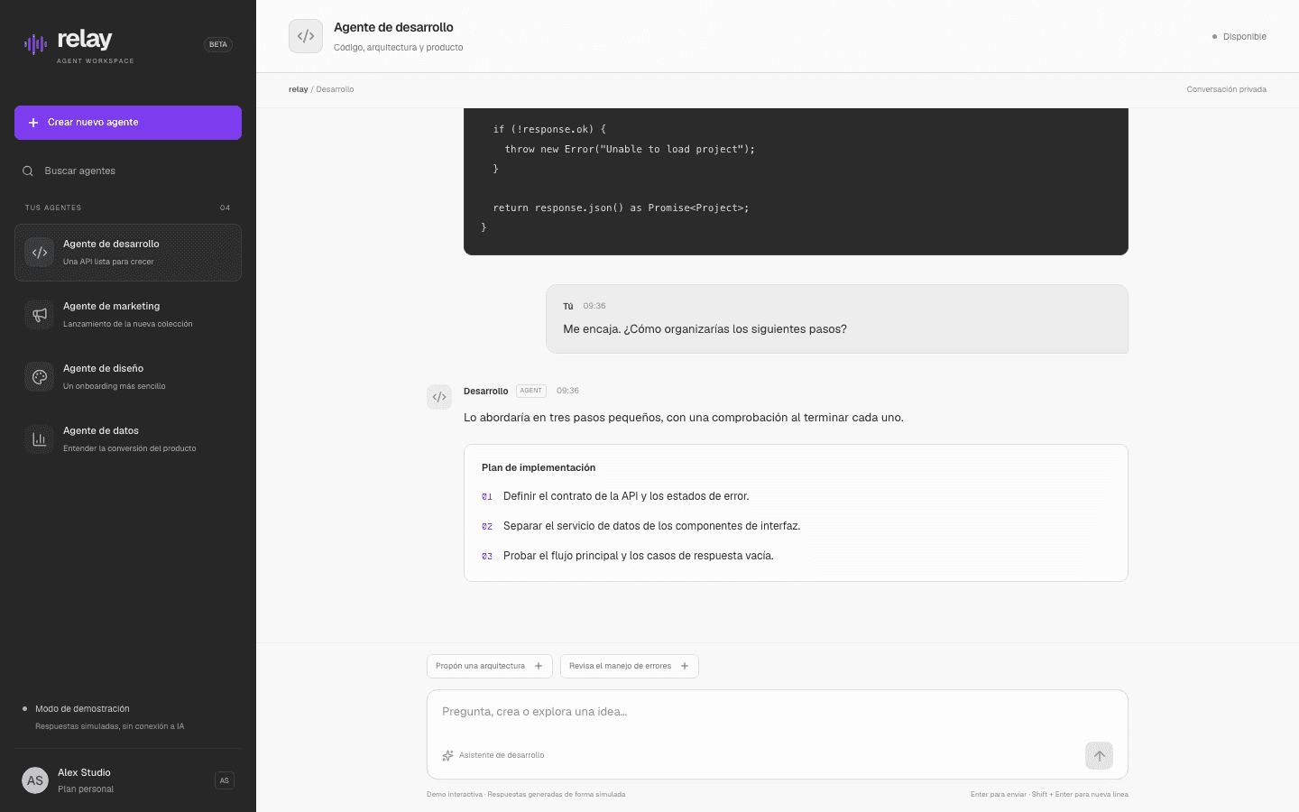 Screenshot of Chat